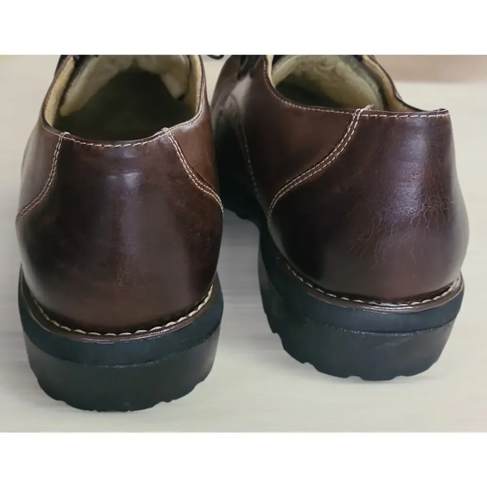 Sandro Moscoloni Oxford Brown Leather Comfort Cap Toe Men’s Shoes 9 B Laced